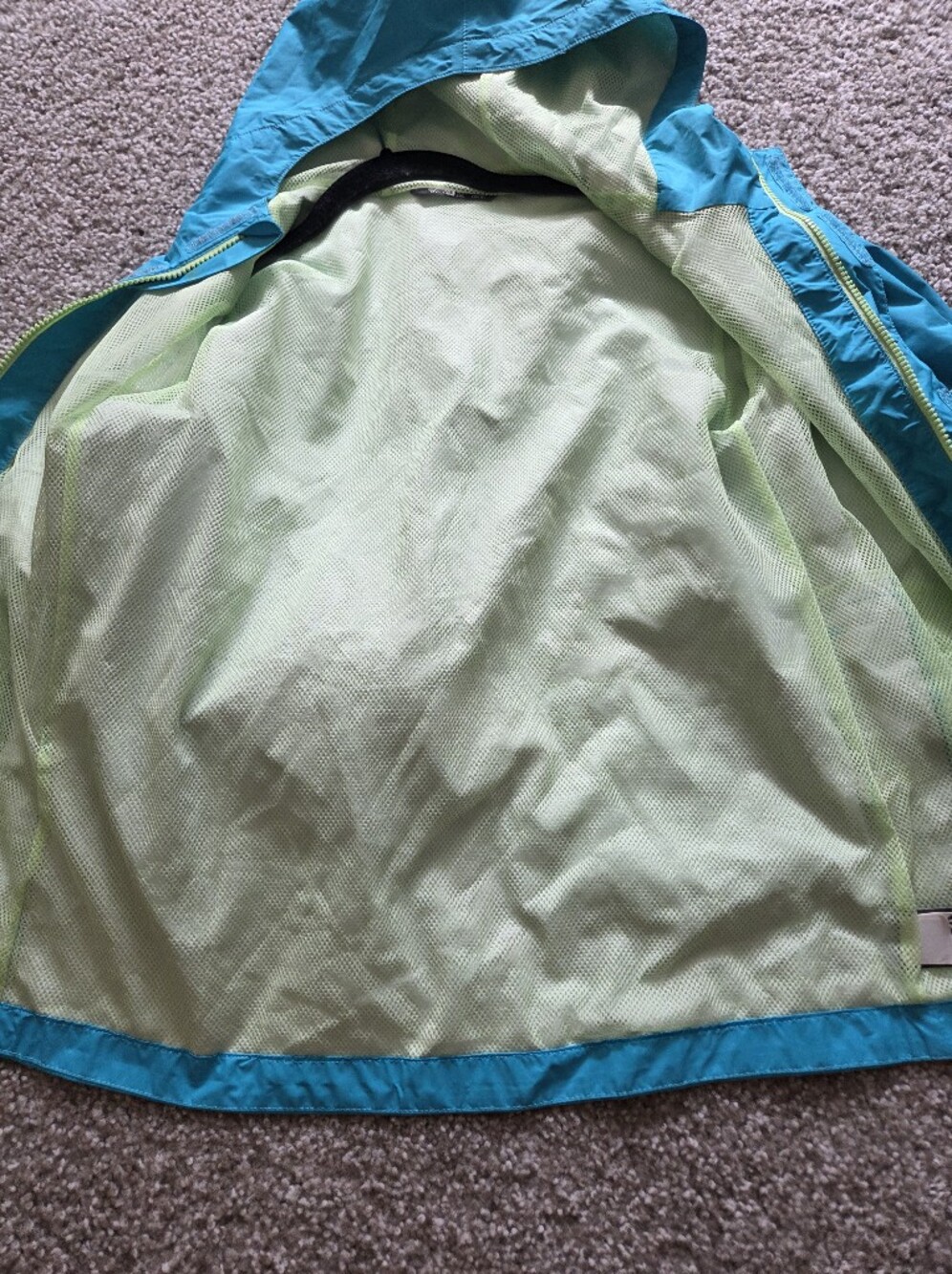 The North Face DryVent Blue Hooded Rain Jacket Girls Large (14-16) Lightweight - Picture 9 of 11